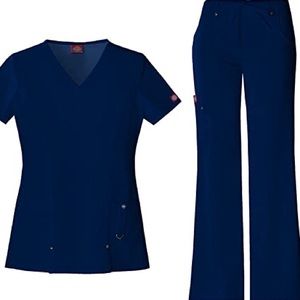 Extreme Stretch Dickies scrubs in navy blue